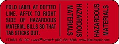 Labelmaster LT196U Hazmat Shipping Paper Tab (Pack of 500)