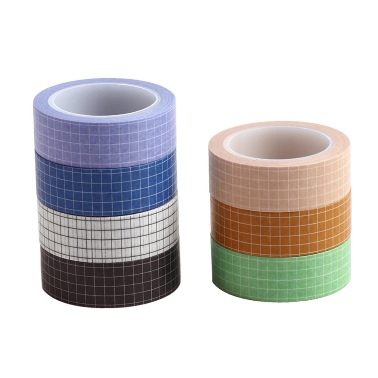 NUOBESTY 21stücke Teiliges Washi Tape Color Mit Gittermuster Dekorative Masking Tapes Für Scrapbooking Journaling -projekte Und Schulbedarf Gemischte Designs