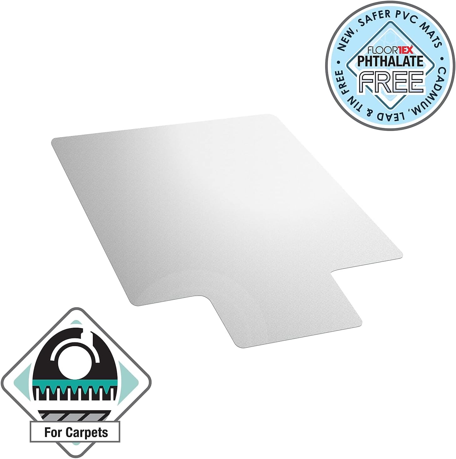 Advantagemat Vinyl Lipped Chair Mat for Carpets up to 3/8" - 36" x 48" : Everything Else