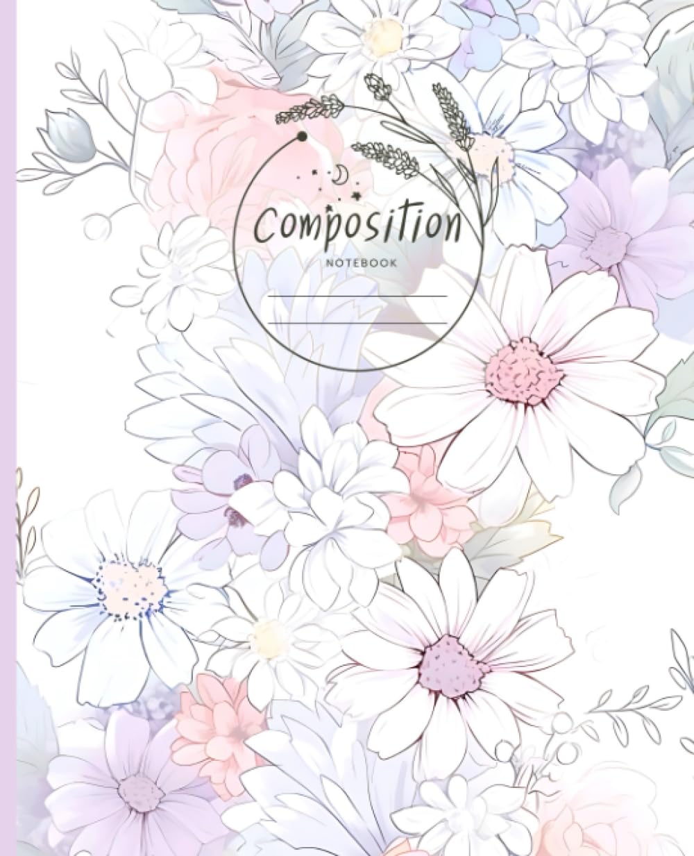 Composition Notebook : BEAUTIFUL GORGEOUS BLOSSOM FLOWER PATTERN | FLORA BLOOM LAMOON ART Collection | 7.5" X 9.25" , 120 Pages Wide Ruled Lined Paper ... Office, Journal, Work Supplies): FLP17