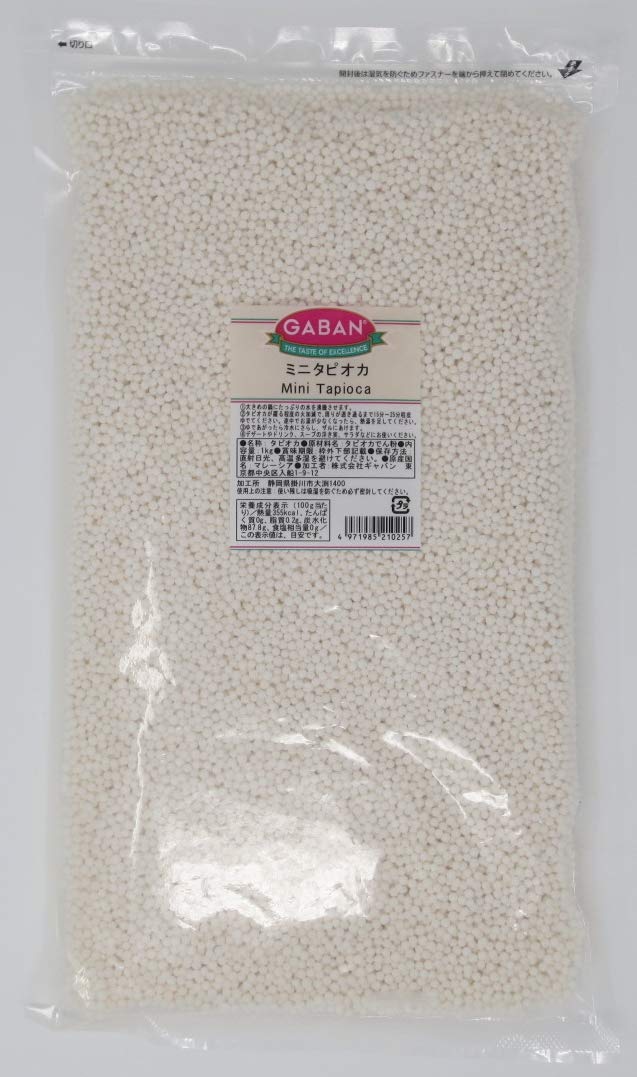 Amazon | ミニタピオカ 1kg | GABAN(ギャバン) | タピオカ粉 通販 