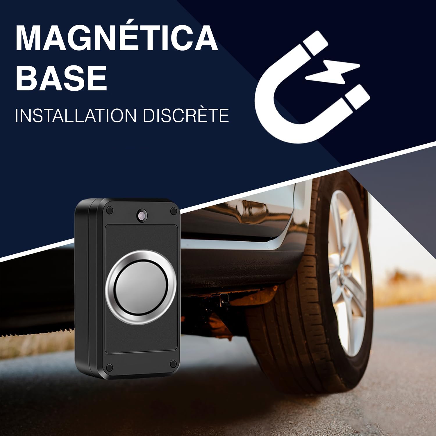 REWIRE 104N Traceur GPS 4G Magnétique pour Voiture – Localisation en Temps Réel 24/7, Autonomie Jusqu’à 21 Jours, Installation Facile, Tracker Véhicule pour Auto, Camion, Utilitaire