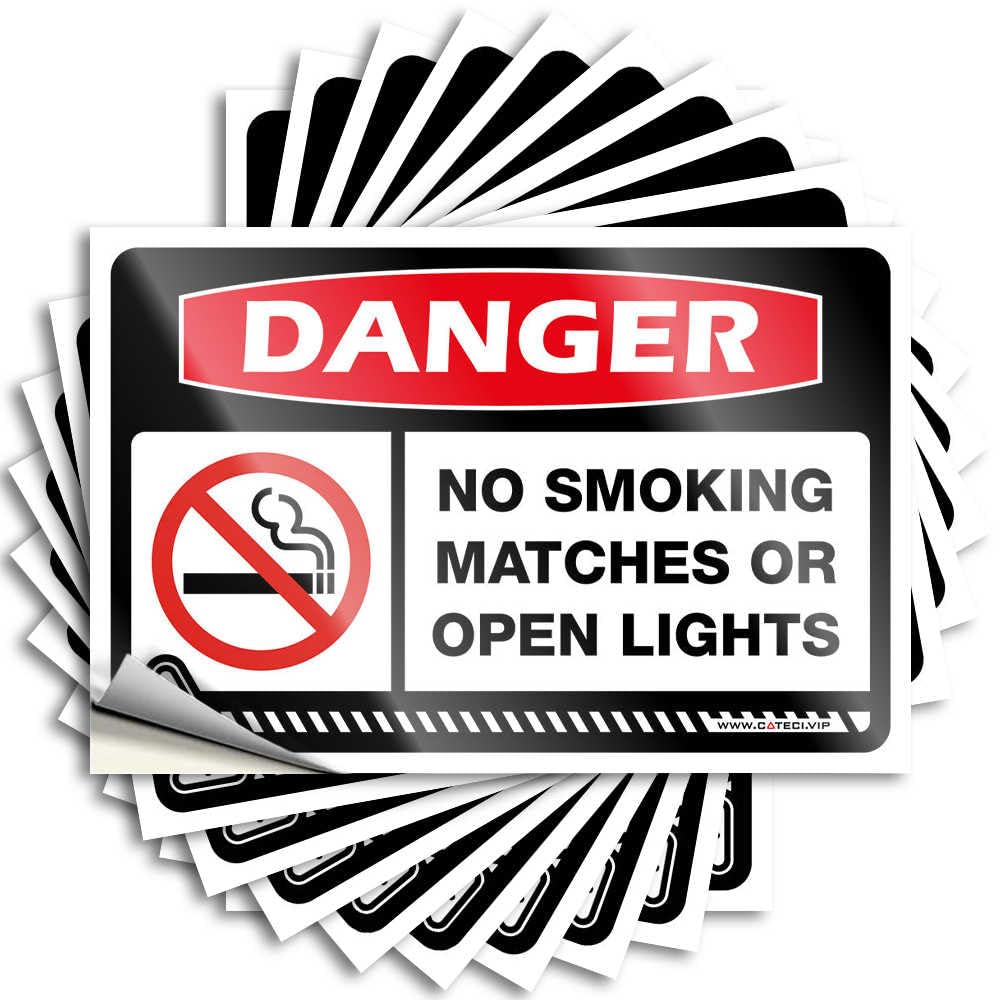 Lake Men Sticker - Danger No Smoking Matches Or Open Lights Bottle Waterproof Vinyl Sticker(12X18CM)