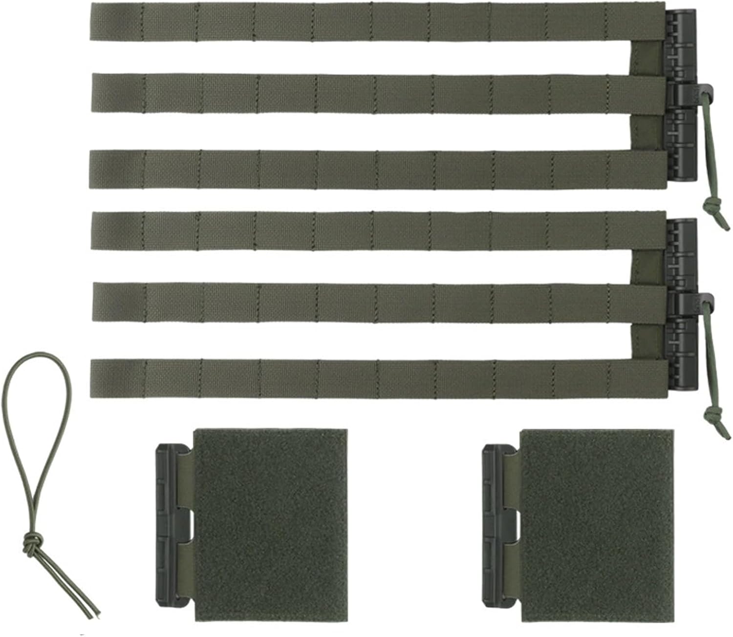 Tactical Skeletal Cummerbund Upgarde Kit, 3 Band MOLLE Quick Release Buckle Set for J.PC 420 419 X.PC(Green)