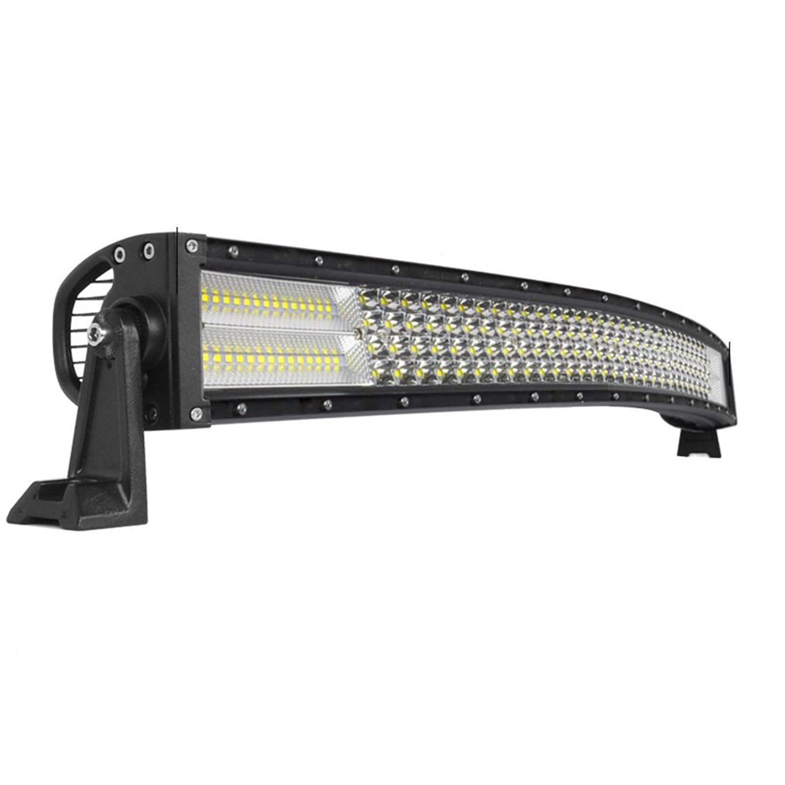 Amazon | LED ライトバー、4 列オフロードバンパー湾曲した LED