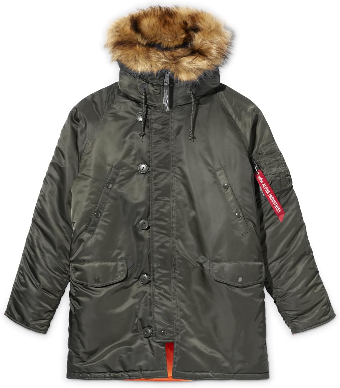 mens Slim Fit N-3b Parka
