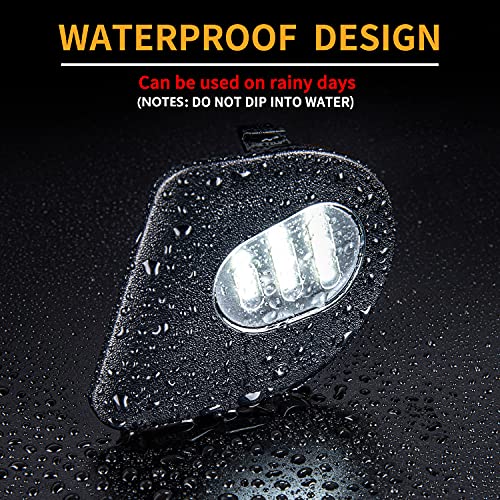 Gempro 2Pcs Led Side Mirror Puddle Light Lamps Assembly For 2010-2019 Dodge Ram 1500 2500 3500 4500 5500 Towing Mirror Lights, 6000K Diamond White #TOP4