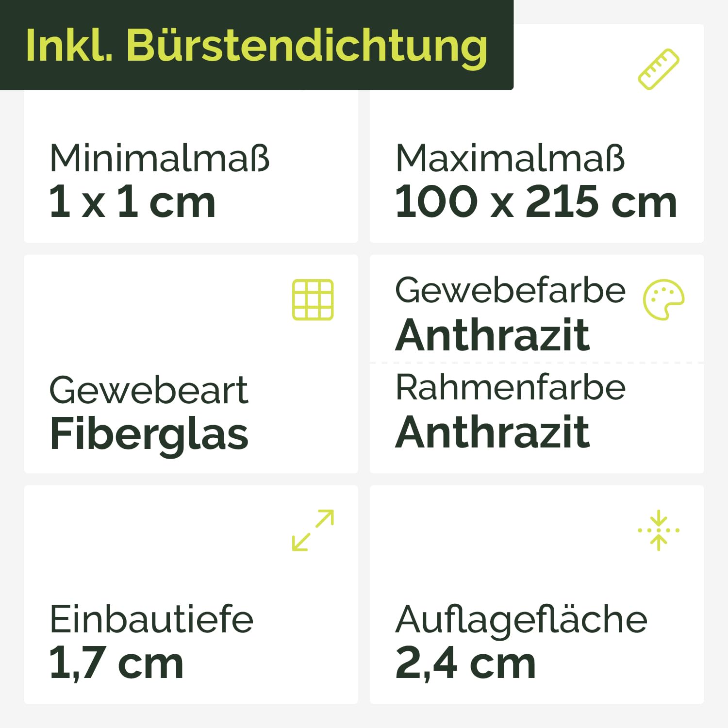 Nematek Fliegengitter Tür Light - Fliegengitter Tür mit Rahmen in anthrazit - schmale Fliegengittertür inkl. selbstklebender Bürstendichtung- Insektenschutz Balkontür Bausatz für max. 100 x 215