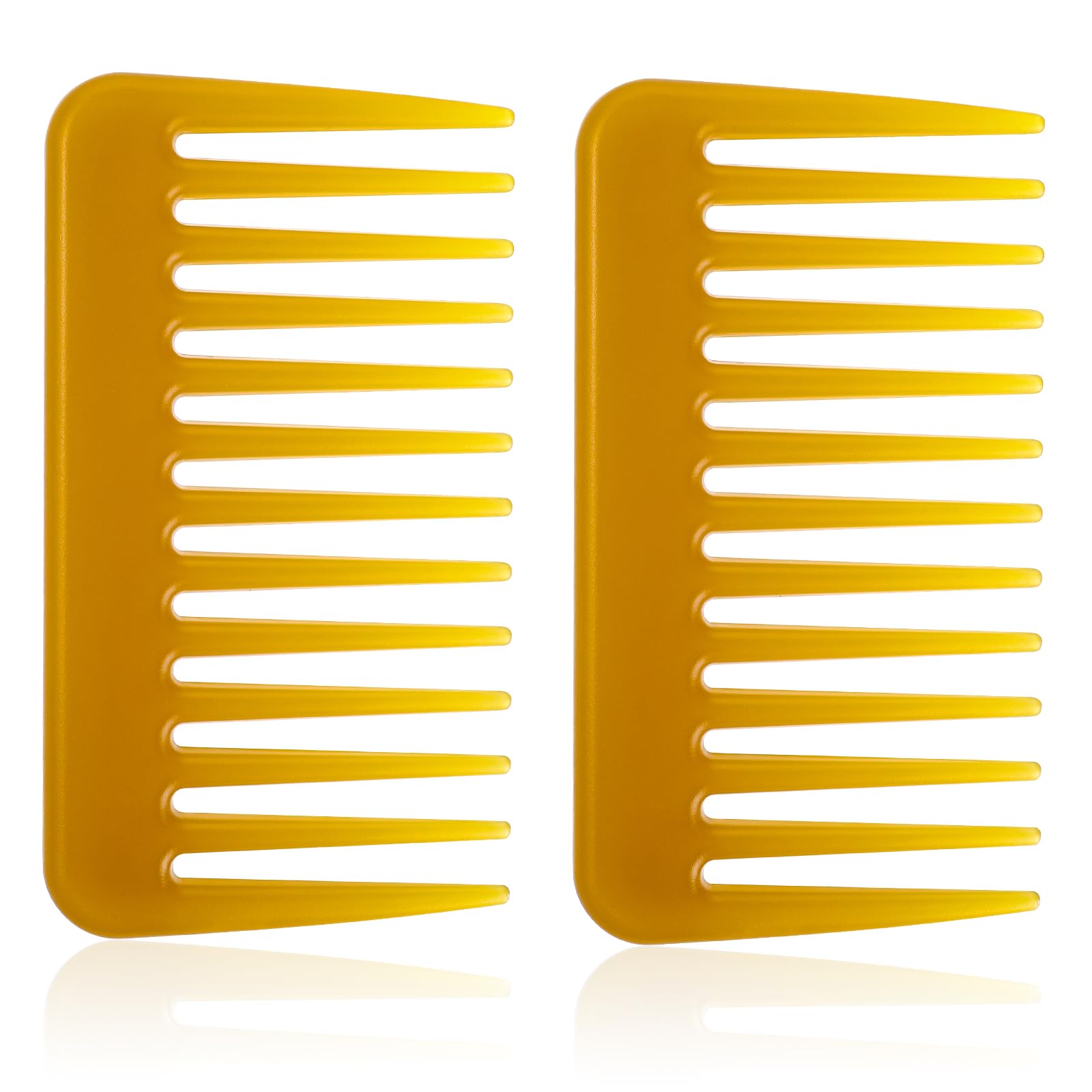 Giantree 2 peines de dientes anchos, peines para desenredar pequeños bolsos de viaje, peine portátil para barba, peine de pelo rizado, peine de ducha para hombres y mujeres, peine de peinado largo