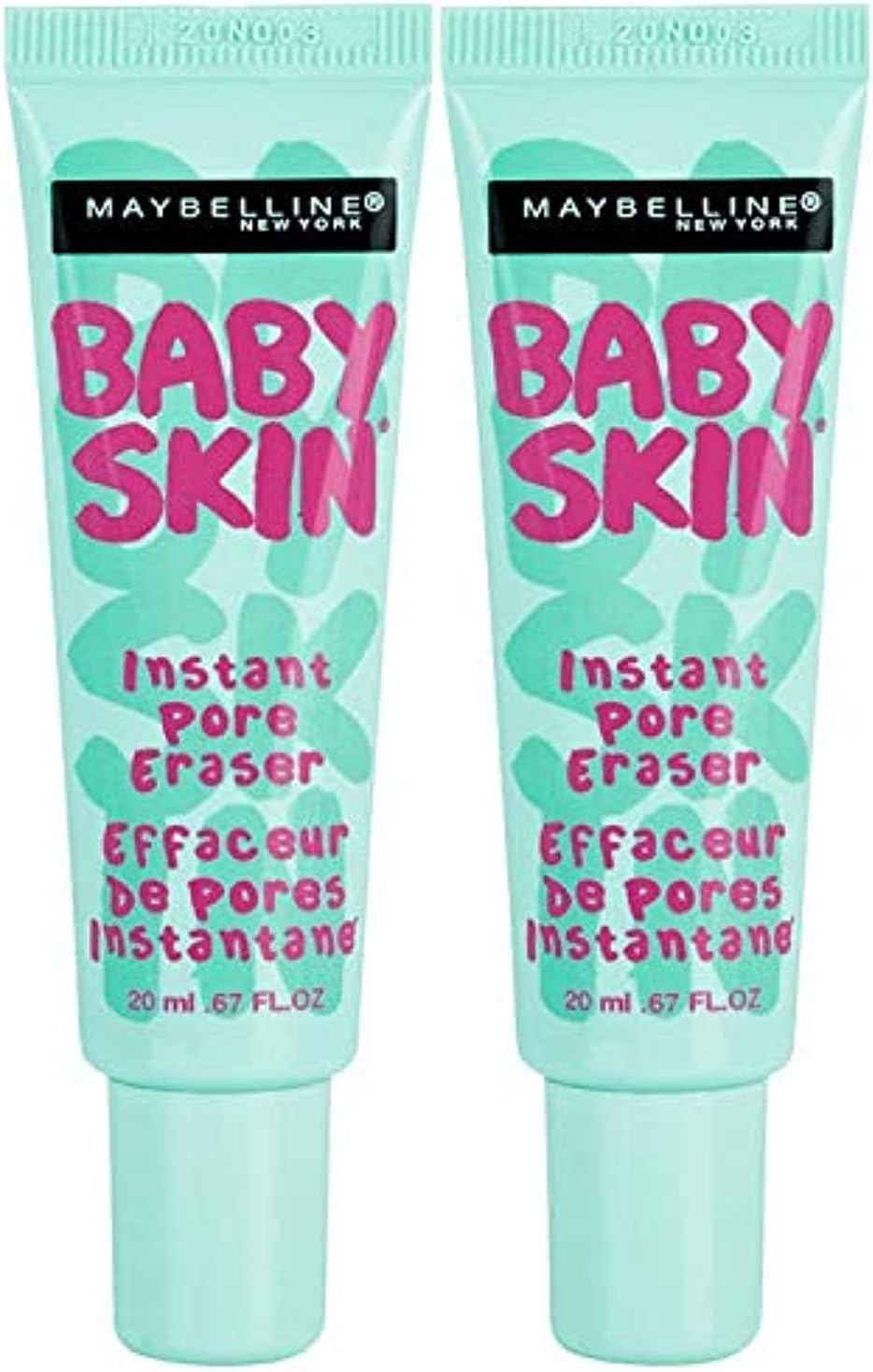 Baby Skin Instant Pore Eraser Primer Makeup, Clear, 2 Count
