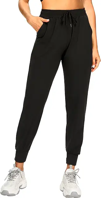 4 Pack Women's Black Yoga Pants with Pockets - High Waist Tummy Control