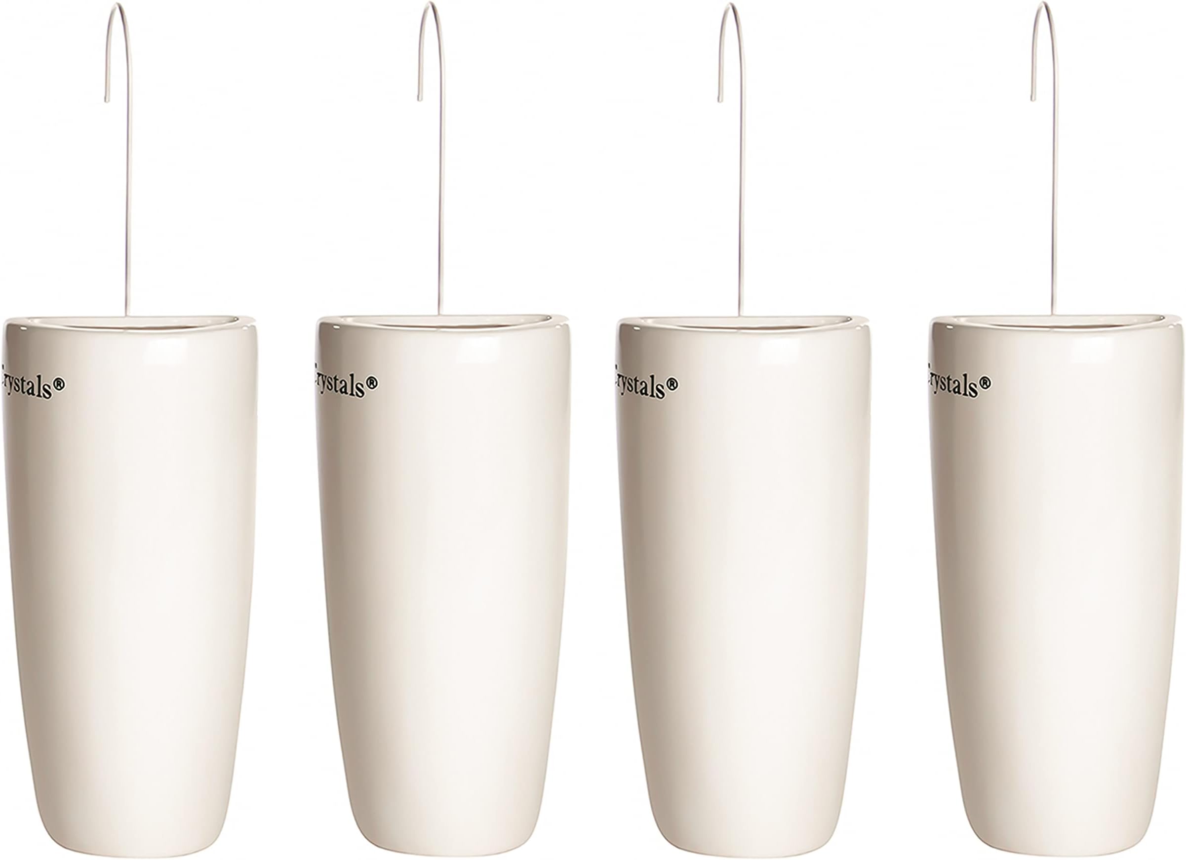 Crystals White Ceramic Hanging Radiator Humidifiers - Pack of 4