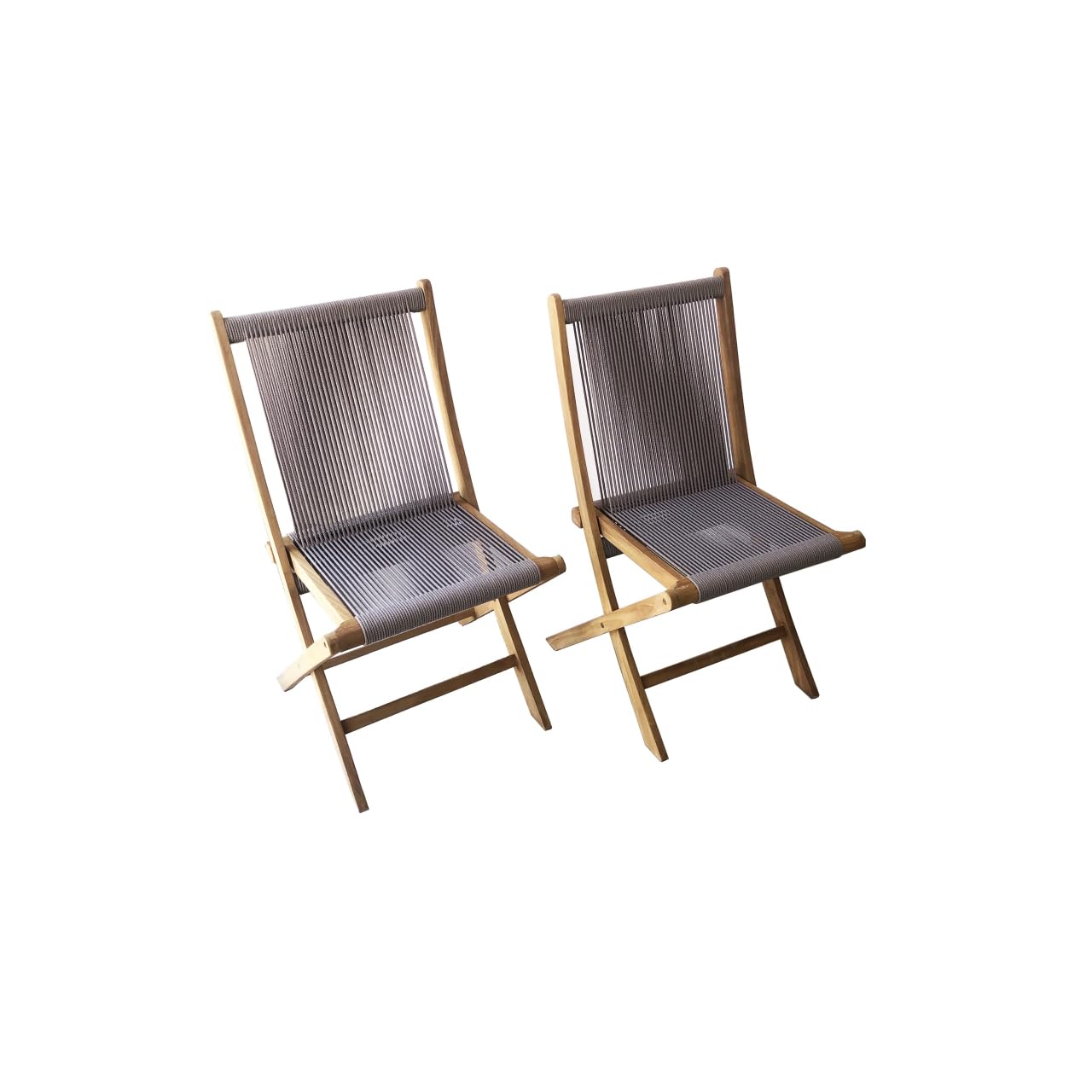 Chaise pliante en bois de teck massif chic UBUD pour extérieur durable