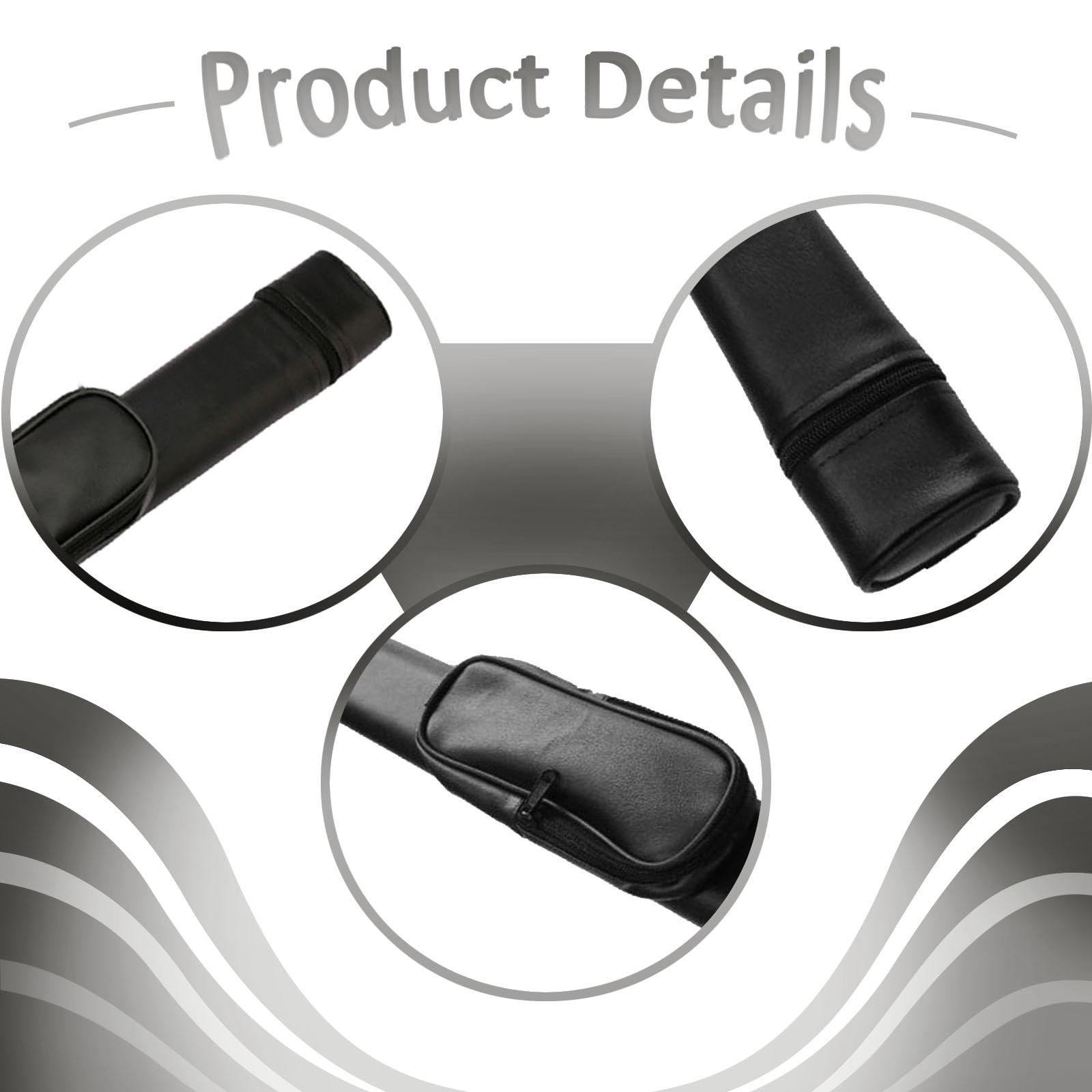 Fenteer Estuche para Taco de Billar de 1/2 Pulgada, Regalo para entusiastas de Billar, Interior Suave e Impermeable, Estuche de Transporte para caña