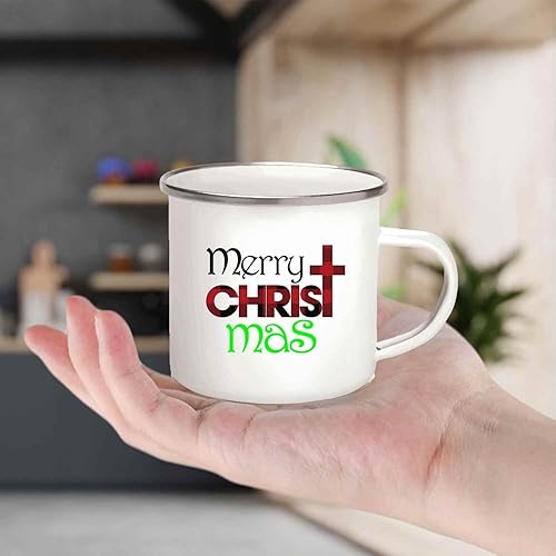 Miniatura 3 de Inspirational Gift - Faith-based Christmas Pjs, Present For Christians - Buffalo Plaid Pajamas On 11oz Ceramic Mug 12oz Enamel Silver Mug