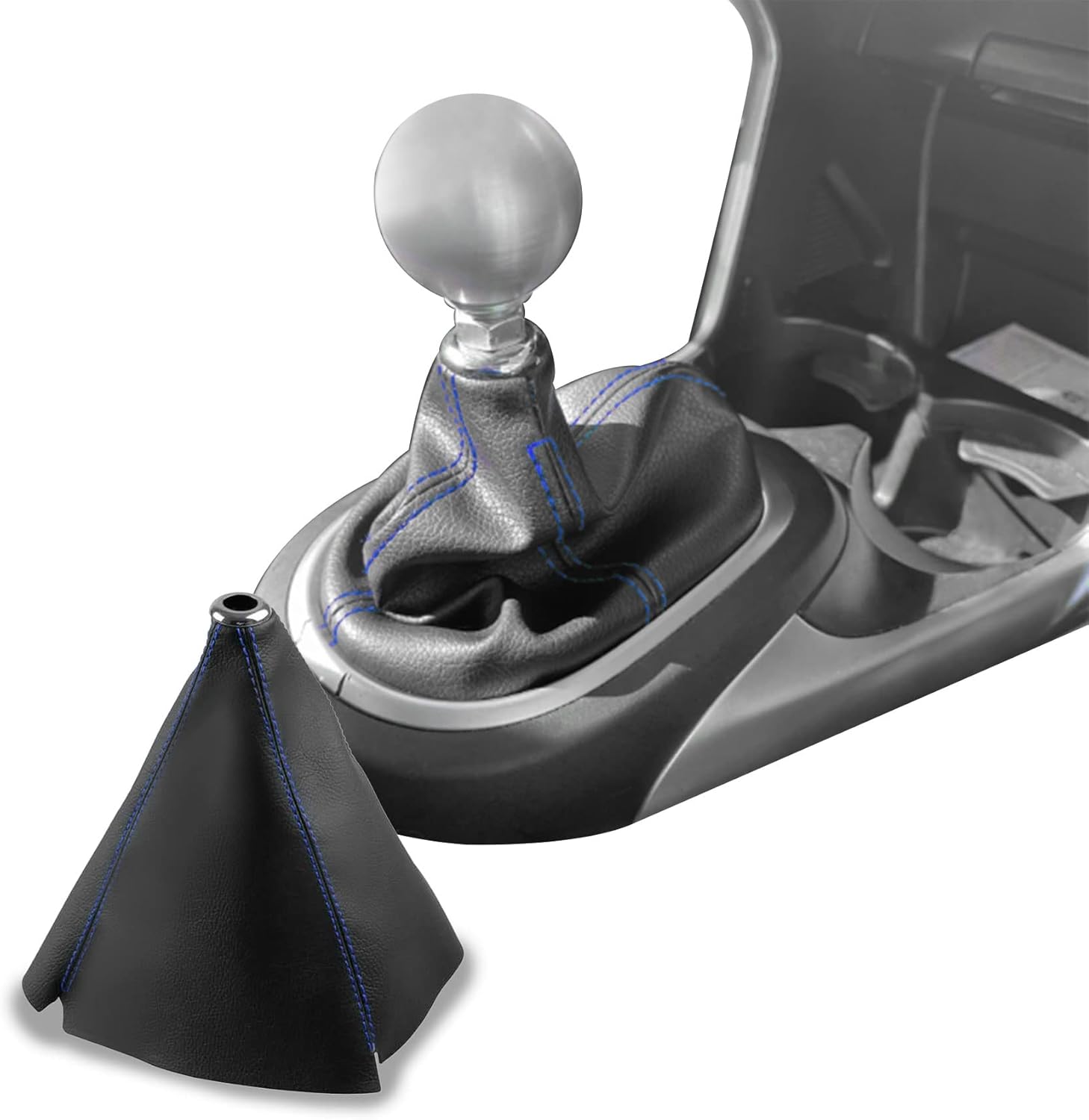 Jsorum Car Shift Boots, Car Gear Shift Boot Cover, Leather