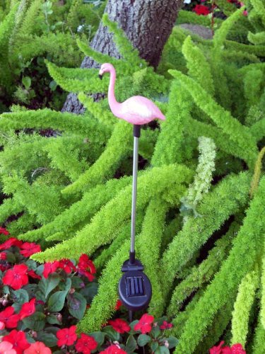 Unido Box Flamingo Solar Garden Stake Light LED Color-Changing, Set of 2