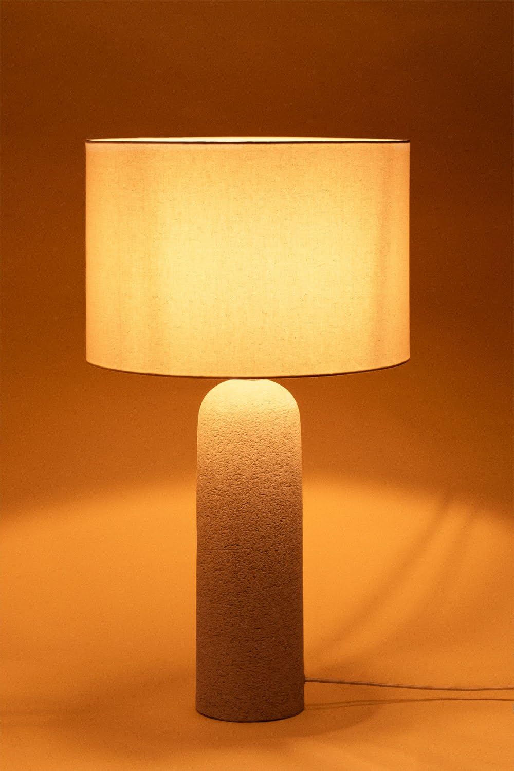 SKLUM Lampe de Table Otile en Lin et Fibre de Verre