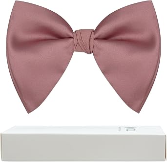 Solid Big Bow Ties for Boy, Adjustable Tuxedo Oversized Pre-Tied Bowties with Gift Box for Mens Wedding Party