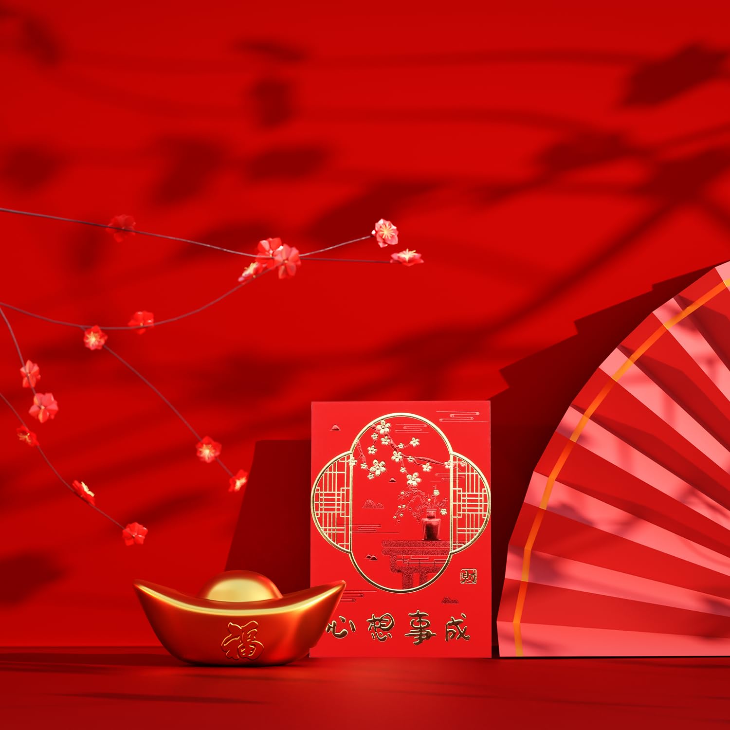 Adesivi Murali Decorazioni Capodanno Cinese 2025 - Set Distici, Adesivi E Per Festa Della Primavera Buste Rosse - Foto 2