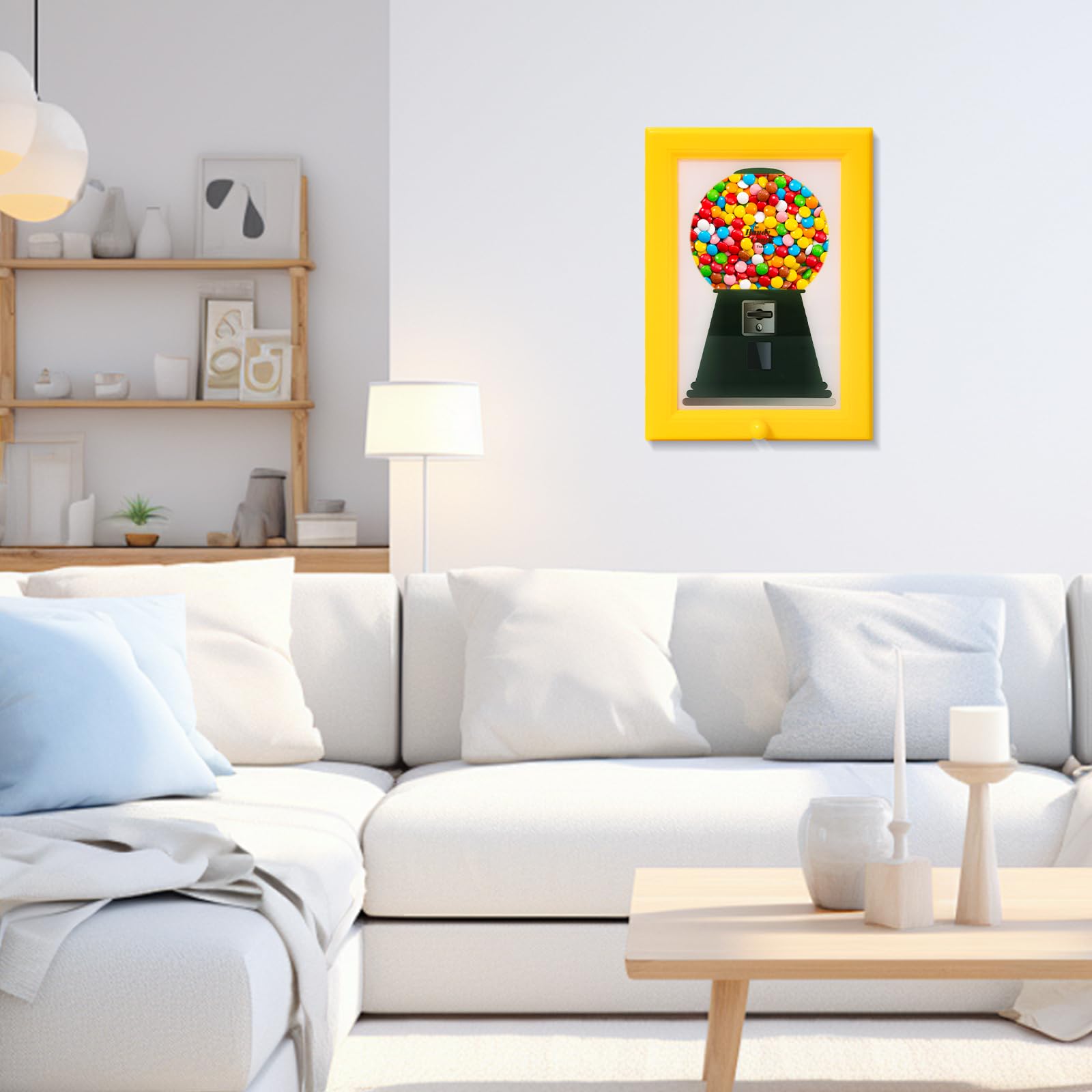 Distributeur de bonbons mural pour cadre photo Gumball