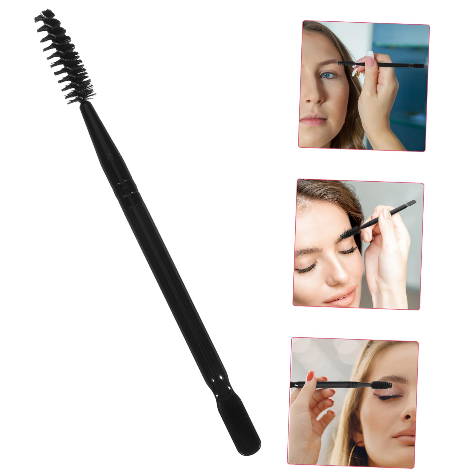 Housoutil -one Makeup Brush Kit Eyebrow Lash Brush Set Professional Beauty Tool for Women Double-ended Mascara Wand