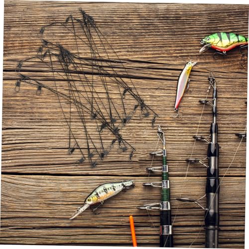 KOMBIUDA 50pcs Steel Fishing Leaders Swivel Snap para Pesca miniatura 5