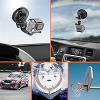 Vista 6 de Soporte de parabrisas de coche para cámara resistente con adaptador 1/4-20 para GoPro Hero Series y todas las cámaras