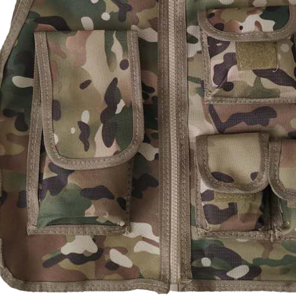 Chaleco Deportivo para Niños, Chaleco De Camuflaje, Chaleco Deportivo con Múltiples Bolsillos, Entrenamiento De Combate De Campo, Juegos Aire Libre