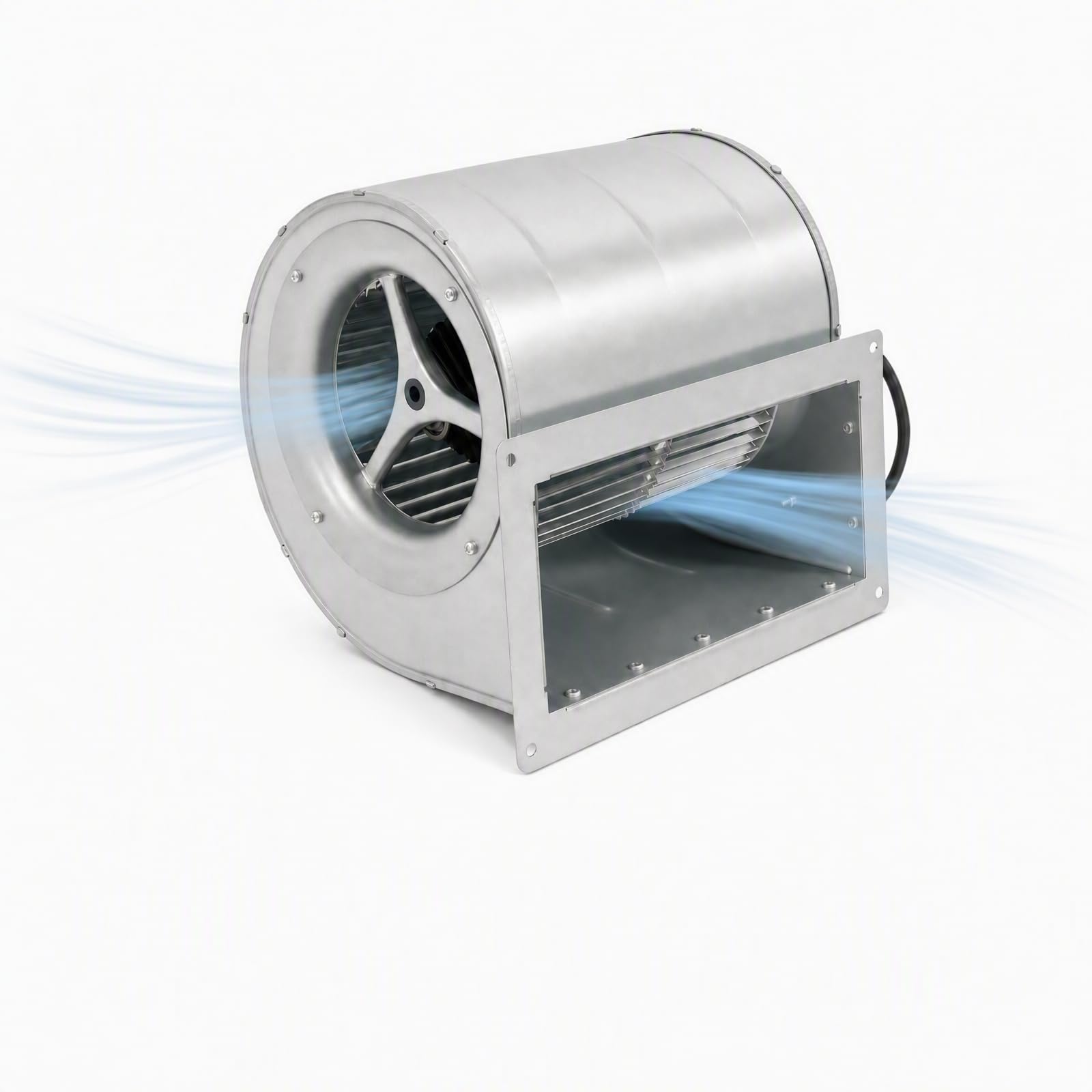 Ventilador centrífugo con doble aspiración, φ146 mm, 150 W, 1300 rpm, ventilador centrífugo con 3 rodamientos de bolas, 220 V, 840 m³/h, 60 dB, agujeros preperforados, 55 kPa para aspiración