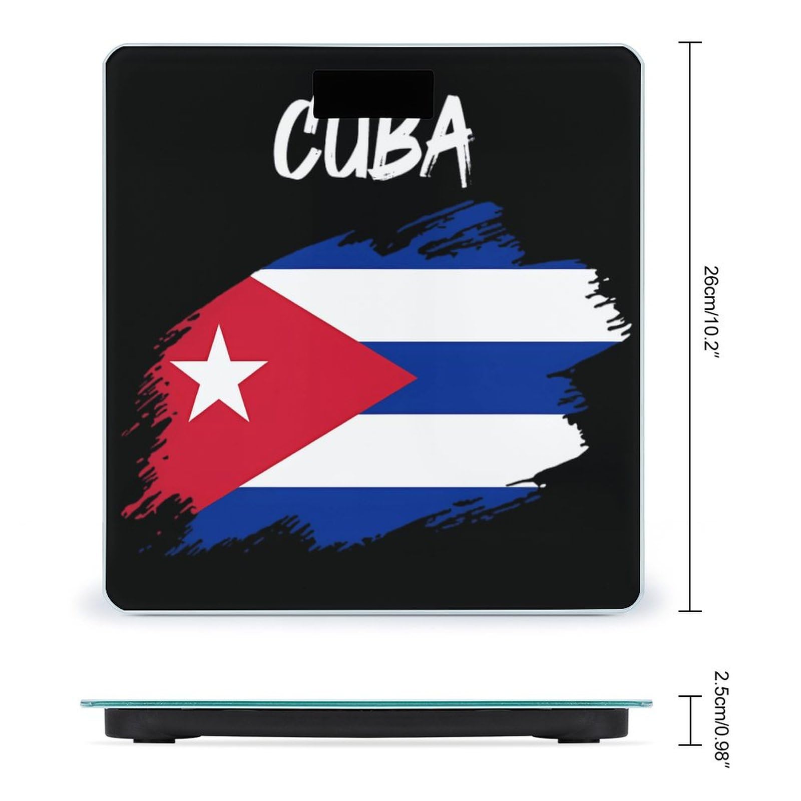 Cuba Cuban Flag Scale for Body Weight Smart Accurate Digital Bathroom Scale with Easy Read LCD