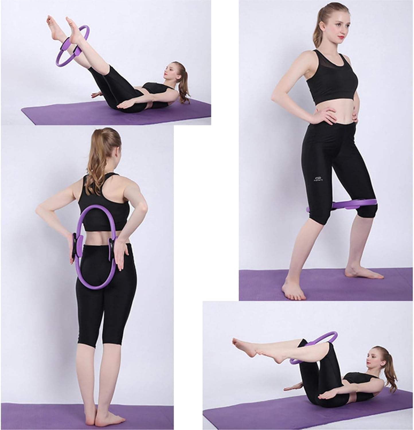 Cercle De Résistance Pilates 15" - Anneau Fitness Double Prise Mousse Pour Bras Et Cuisses - Neuf