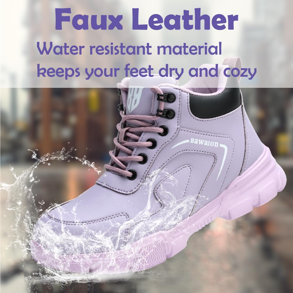 Impermeabile Scarpe Antinfortunistiche Alte Uomo Donna Leggere Scarponi Antinfortunistiche Stivaletti da Lavoro con Punta in Acciaio in Pelle