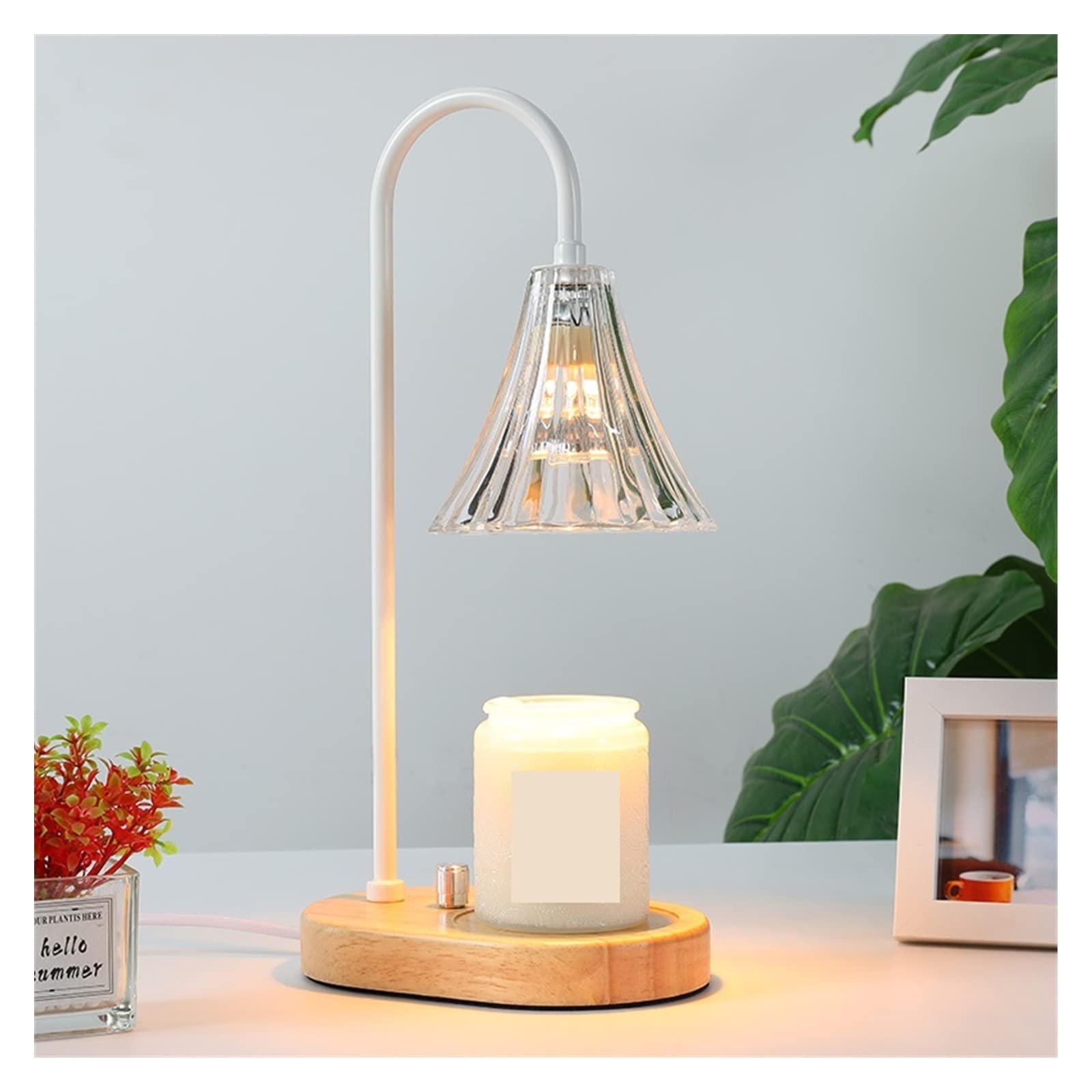 Lampa podgrzewacza świec zapachowych JOLIANE Salon Stolik kawowy Sypialnia Dekoracja pokoju nocnego Palnik topliwy Stolik nocny Oświetlenie wewnętrzne (Y)
