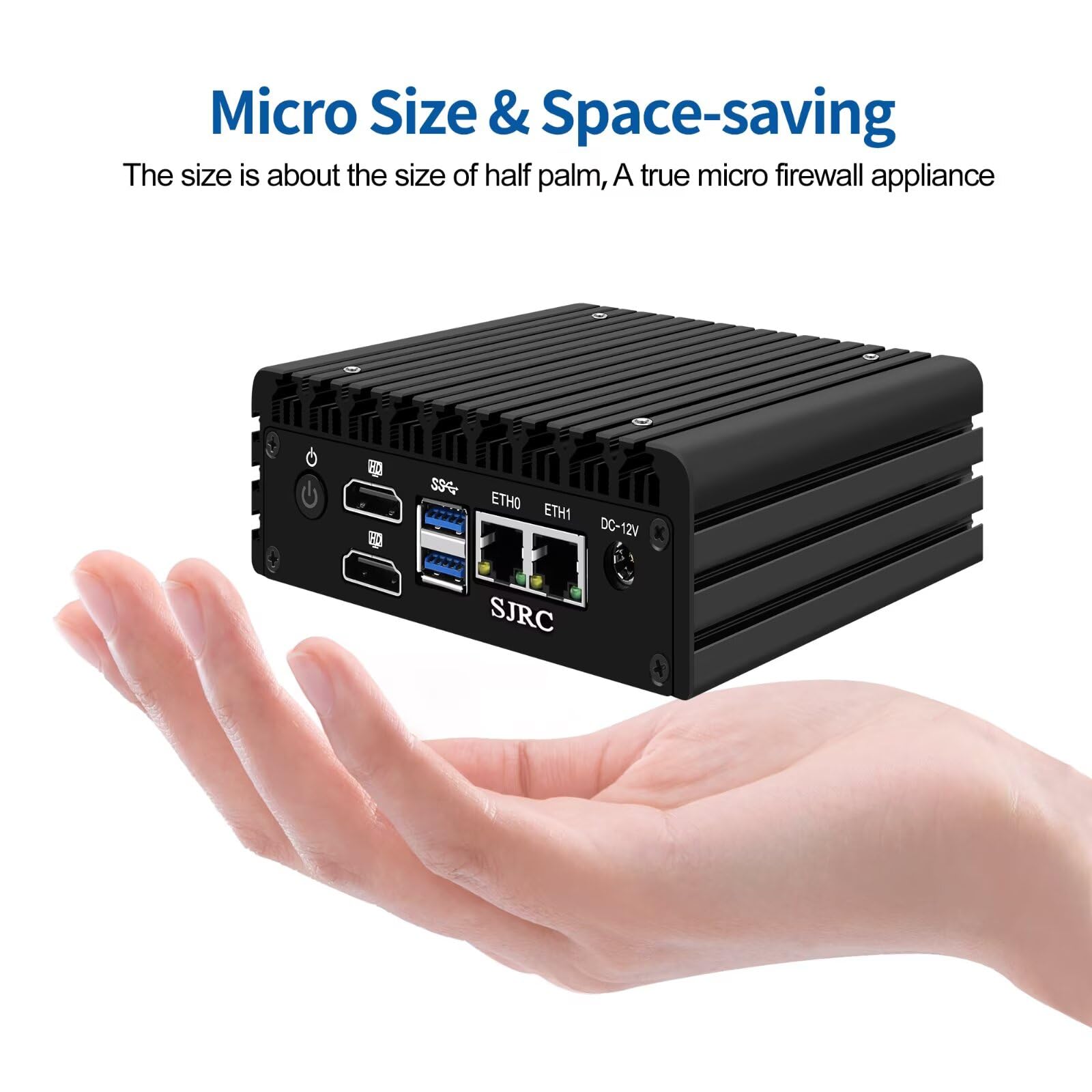 Glovary Mini Firewall PC N150 4 Core (Mis à Jour N100), 4 x i226V 2.5GbE LAN OPNsense Hardware
