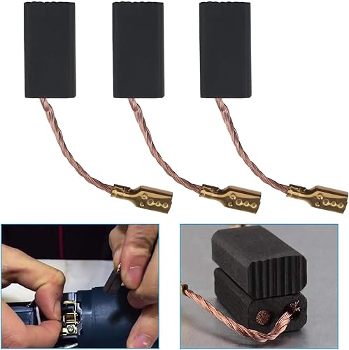 Miniatura 6 de Create idea 2 pares de cepillos de carbono para amoladora angular 1607014144 1607014145 de 0.197 x 0.315 x 0.591 in, compatibles con Bosch GWS 600