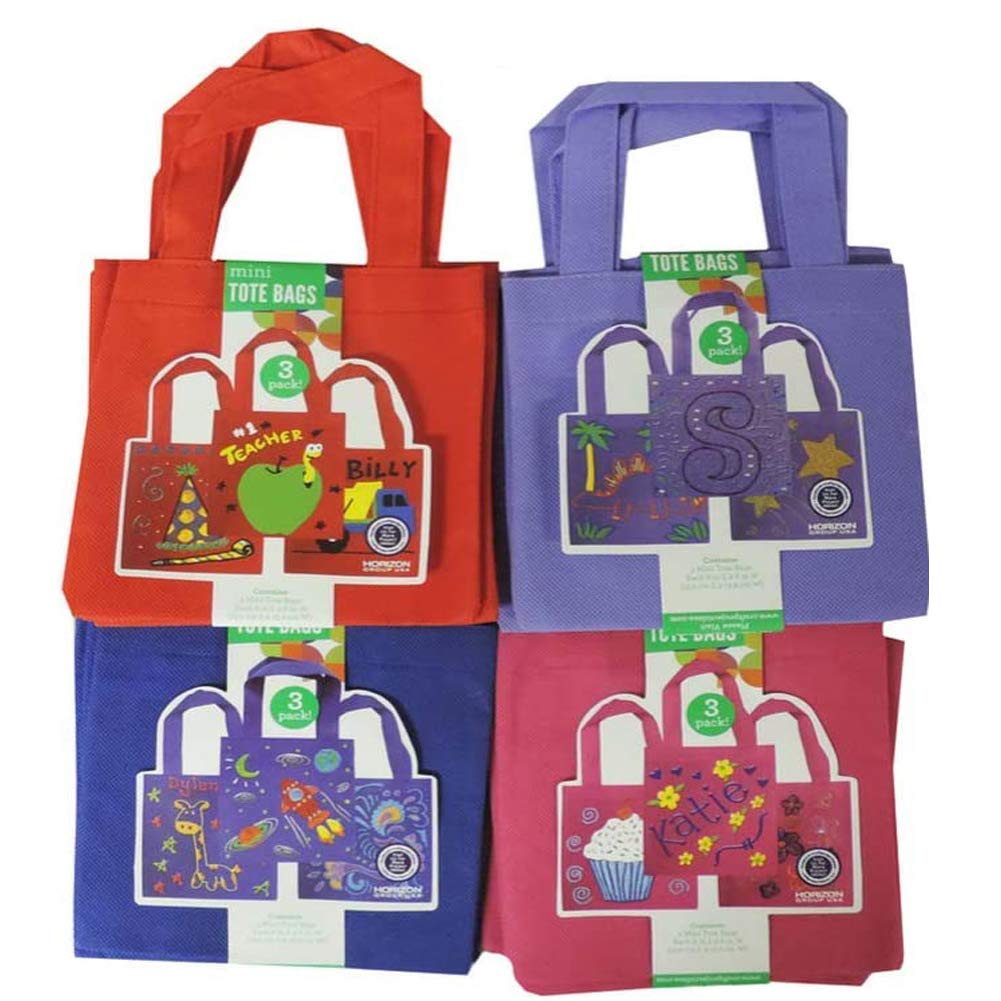 Horizon Mini Tote Bag 12 Pack Mini Tote Bags for Kids Schools Mini Tote Bags Party Favor