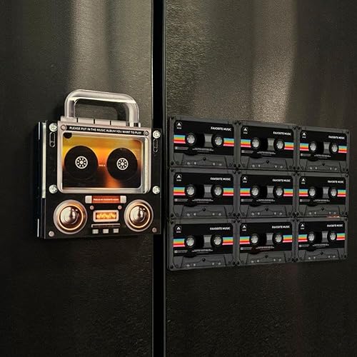 Miniatura 9 de Imán de vinilo para nevera, imanes para nevera, cinta de casete retro, imanes para refrigerador, bricolaje para tu propia pared de canción,