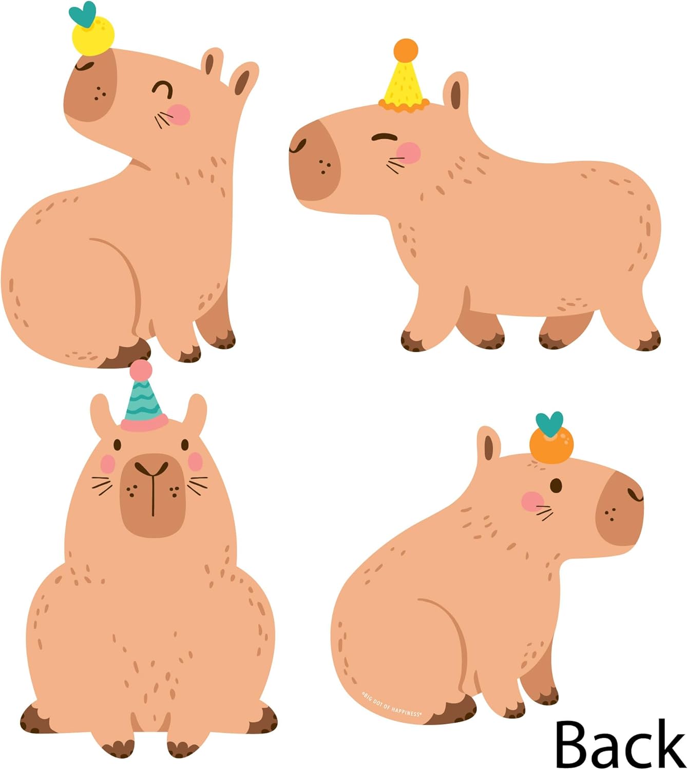 Big Dot of Happiness Capy Birthday - Decorations DIY Capybara Party Essentials - Set of 20