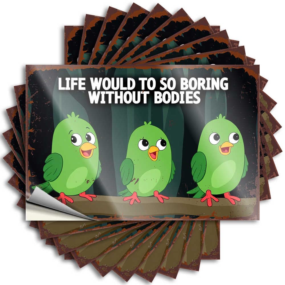 Quote Rooms Decorations Peel and Stick - Exploring The Fun of Body-Free Adventures in The Forest Case Snarky Waterproof Vinyl for Dart(6X9CM)