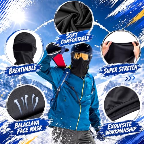 Image of Funtery 94 Pcs Balaclava Ski Mask Bulk Full Face Mask Men Women UV Protection Breathable for Summer Cycling Outdoor Sports