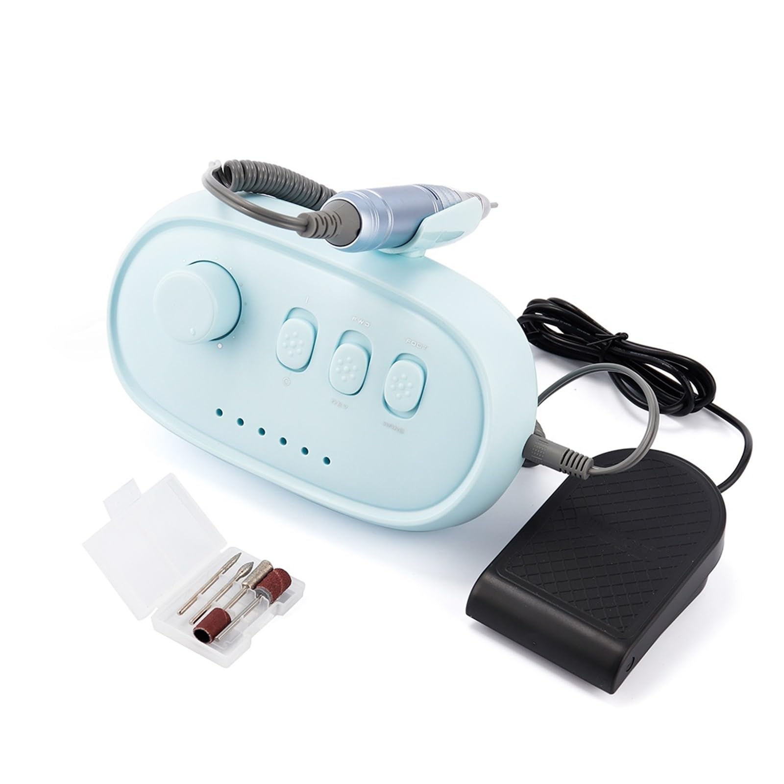 Obcinacz do paznokci, 35000 obr./min elektryczna wiertarka do paznokci, Manicure polerka do paznokci do żelu do usuwania paznokci polerowanie wiertła, Pedicure Nail Art Equipment(Wit)