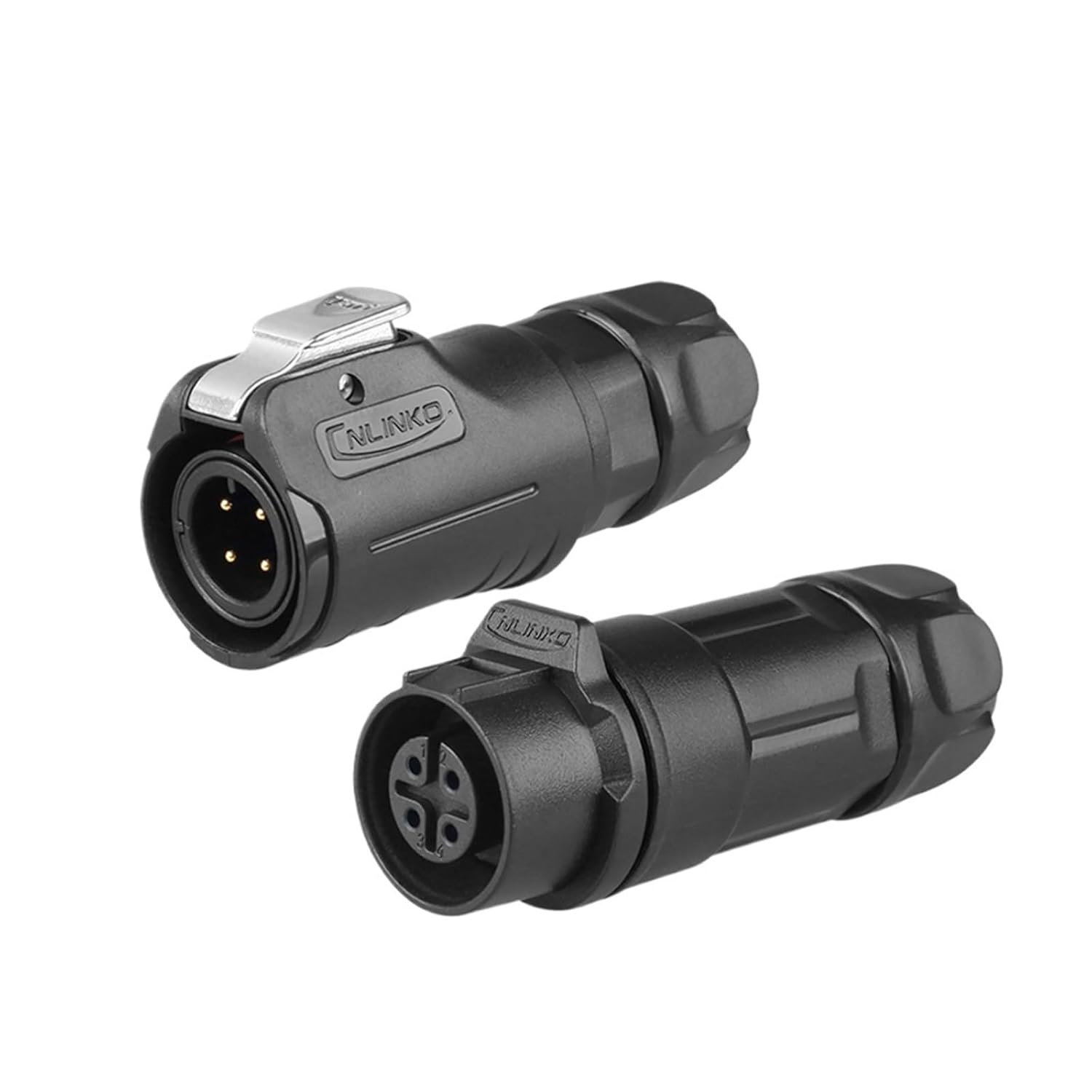 1Pcs M12 Waterproof Industrial Connector LP12 Male Mating 2 3 4 5 6 7 8 Pin Mini Electric Connector(4 Pin Set)