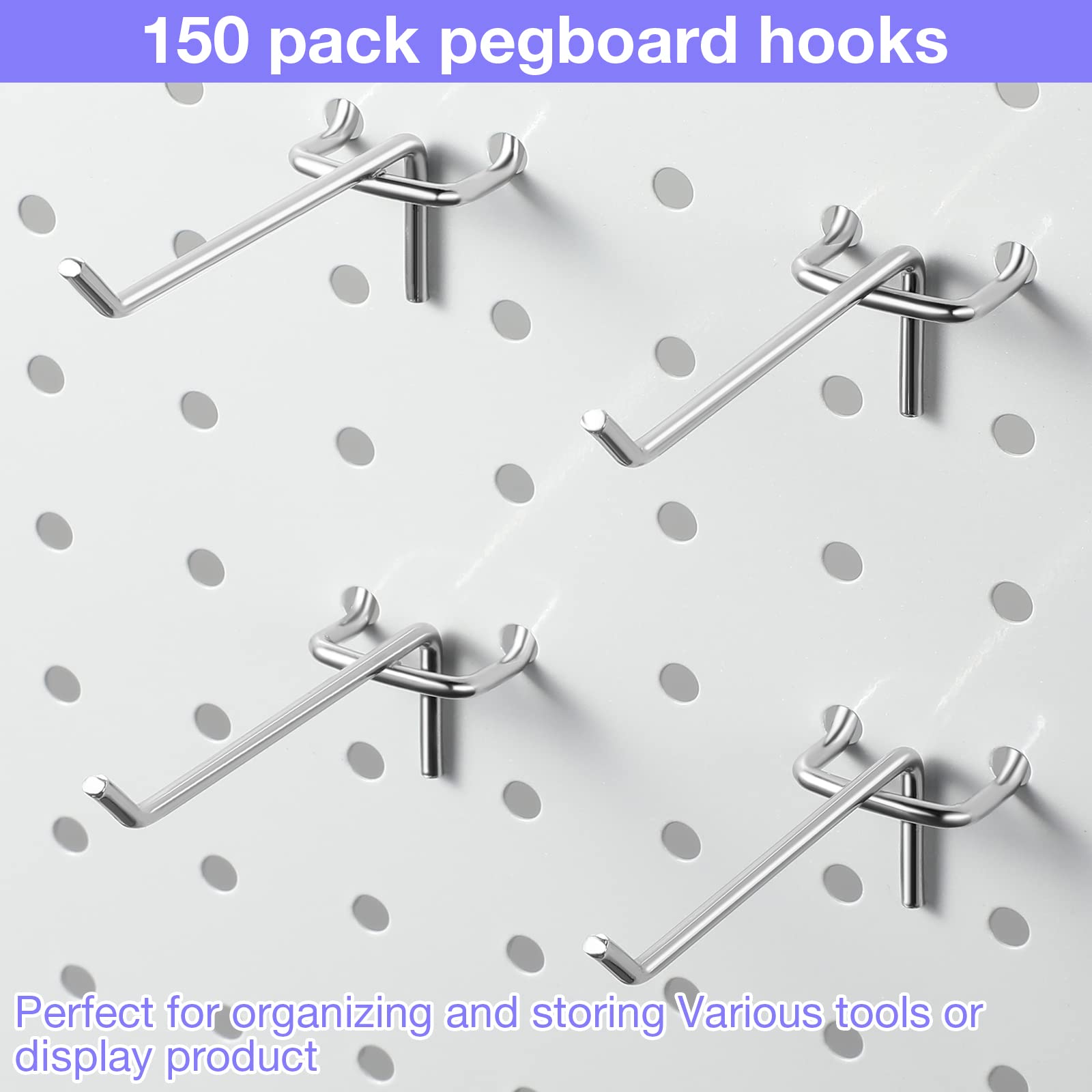 150 Pegboard Hooks - Organize Your Tools & More -3 150 Pegboard Hooks - Organize Your Tools & More -3