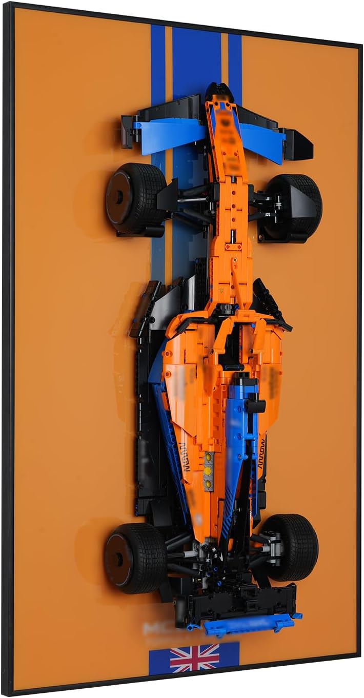Wall Display Mount Board for Lego Technic McLaren 42228 & 42141 Race Car | Collector's Edition Gradient Showcase Panel | Modern Wall Art for Home & Office (32"x20", Model Not Included)