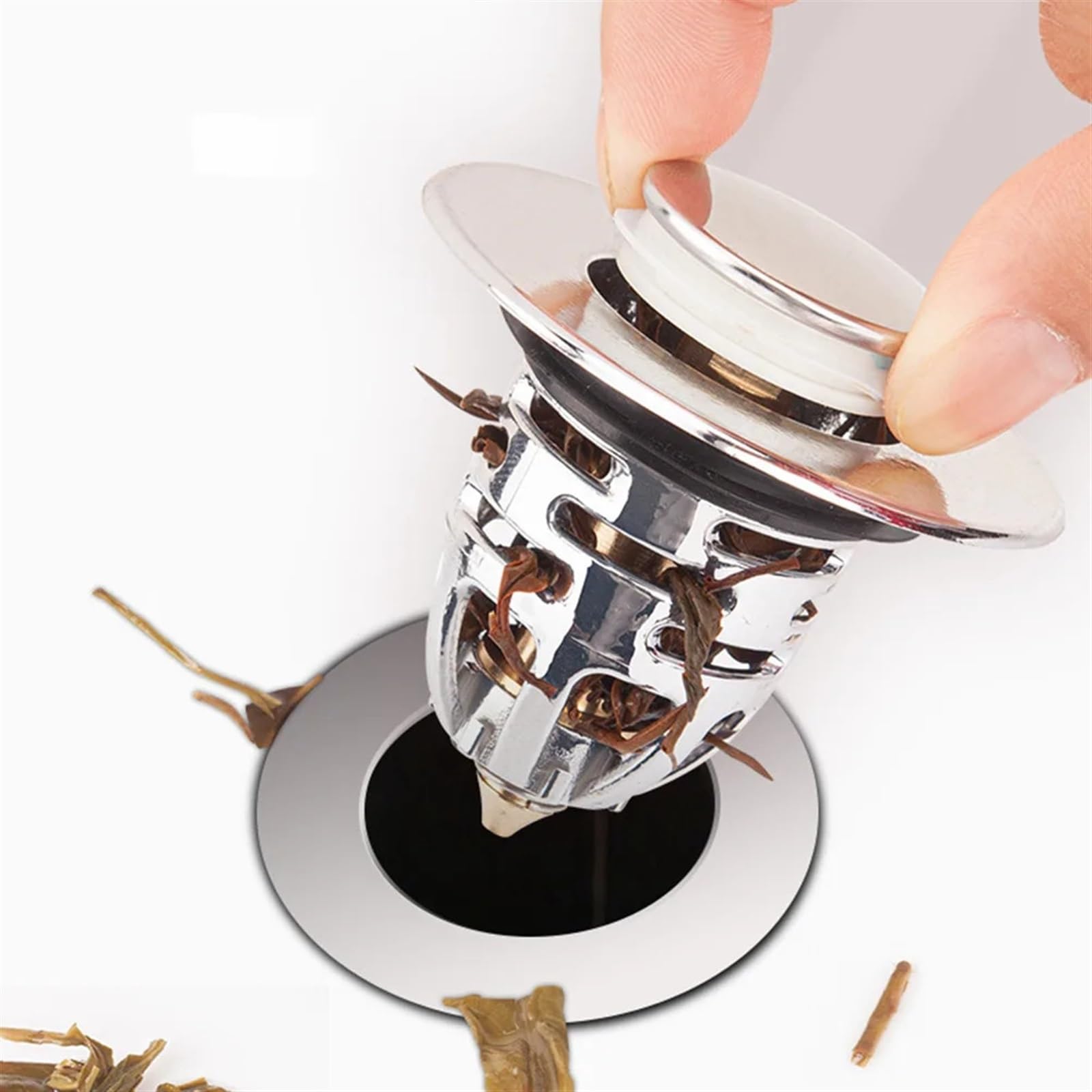 shower plug， Wash Basin Pop-Up Bounce Core Drain Filter Valve Hair Catcher Shower