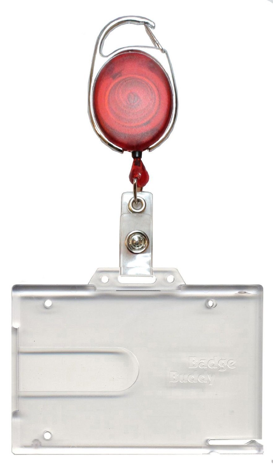 Buy Customcard ltd® Red Premier Retractable Badge Reels & Double Sided