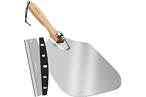 Mooues 16 Inch Pizza Paddle and Rocker Cutter [Storage Bag Included]