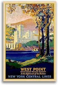 Vintage West Point Military Academy Magnet - 5 Inch Hudson Highlands Travel Design