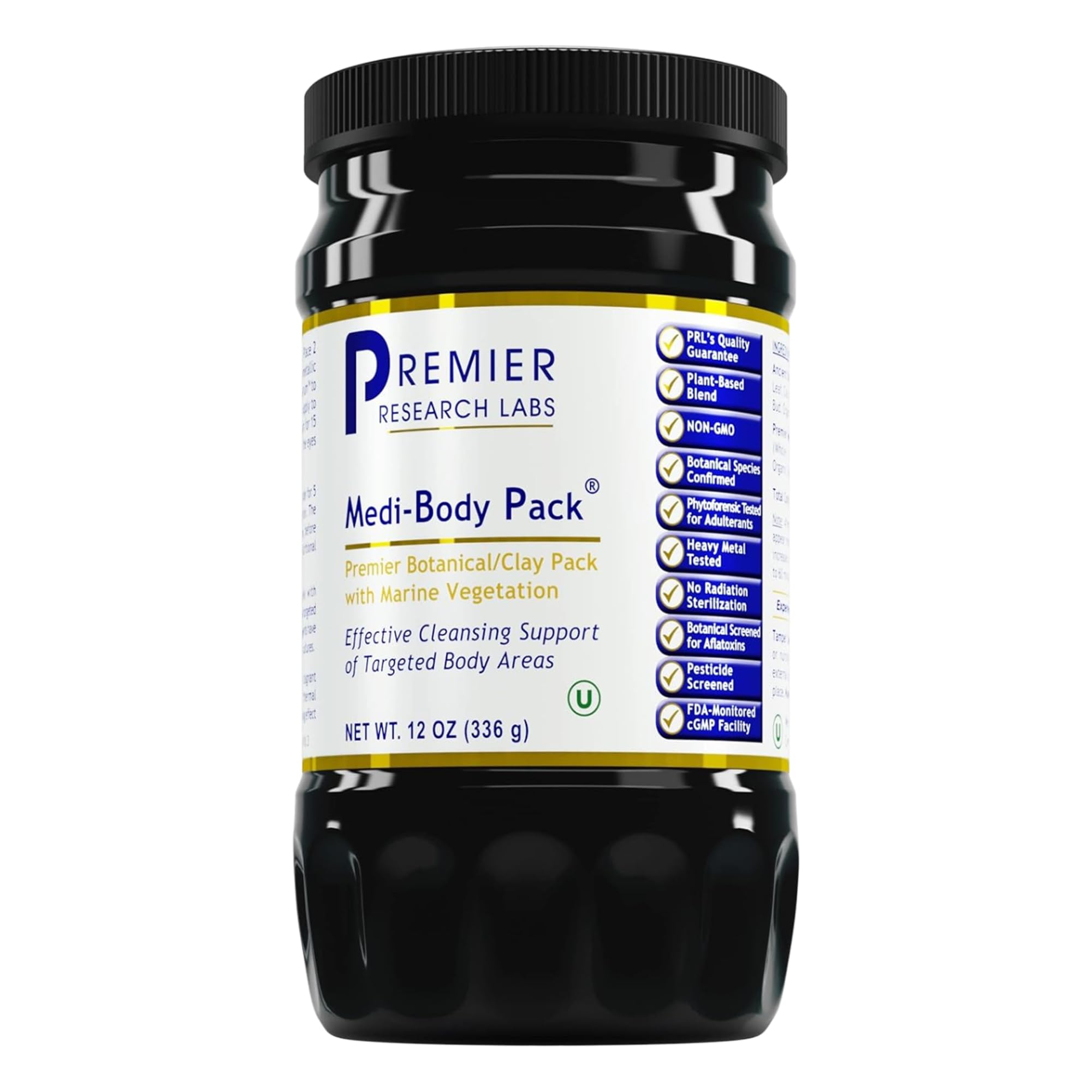 Premier Research Labs Medi-Body Pack - Bentonite Clay Powder, Calcium Bentonite Clay Mud Mask with Added Botanicals, for Men & Women's Beauty, Use on Hair & Skin - 12 oz